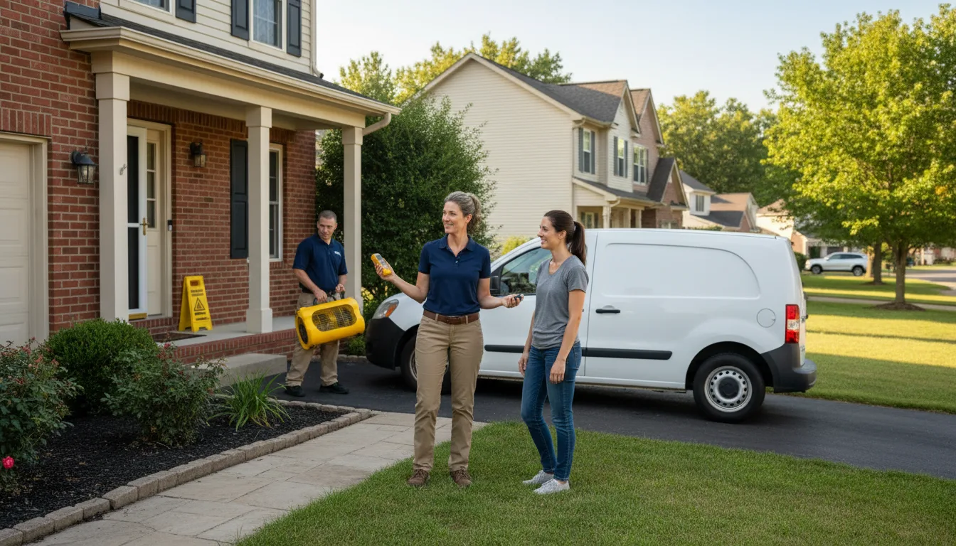 Residential water damage restoration in Hustontown, PA